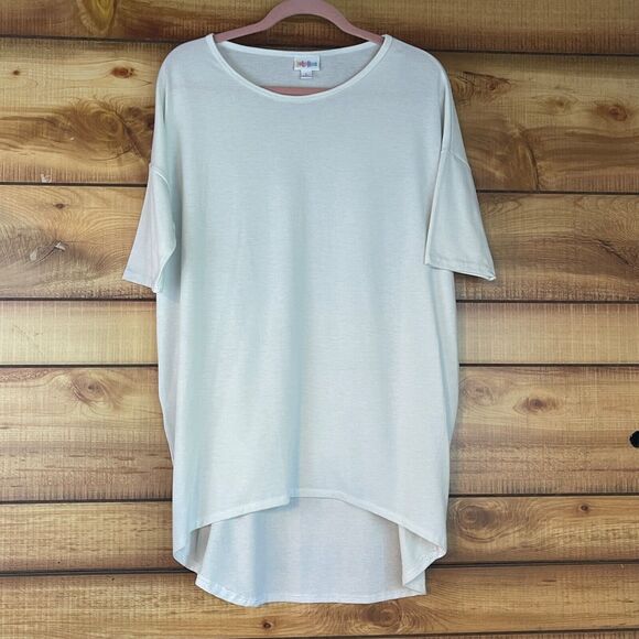 Lularoe Irma‎ Small High Low Tunic Top Shirt Solid White - Picture 1 of 5
